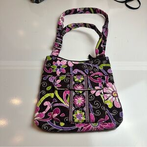 Vera Bradley Pink and Green Floral Crossbody Bag